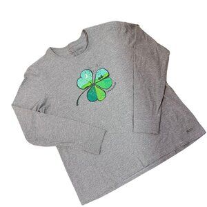 Womens Ladies Long Sleeve TShirt Crew Neck St Patricks XL
